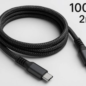 19 100W Type C to Type C Cable 2M Braided for Laptops Phones