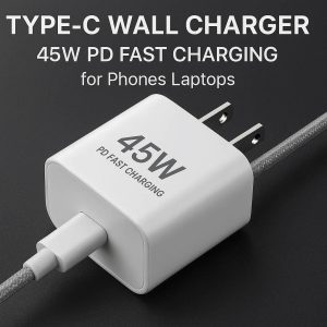 22 Type C Wall Charger 45W PD Fast Charging for Phones Laptops